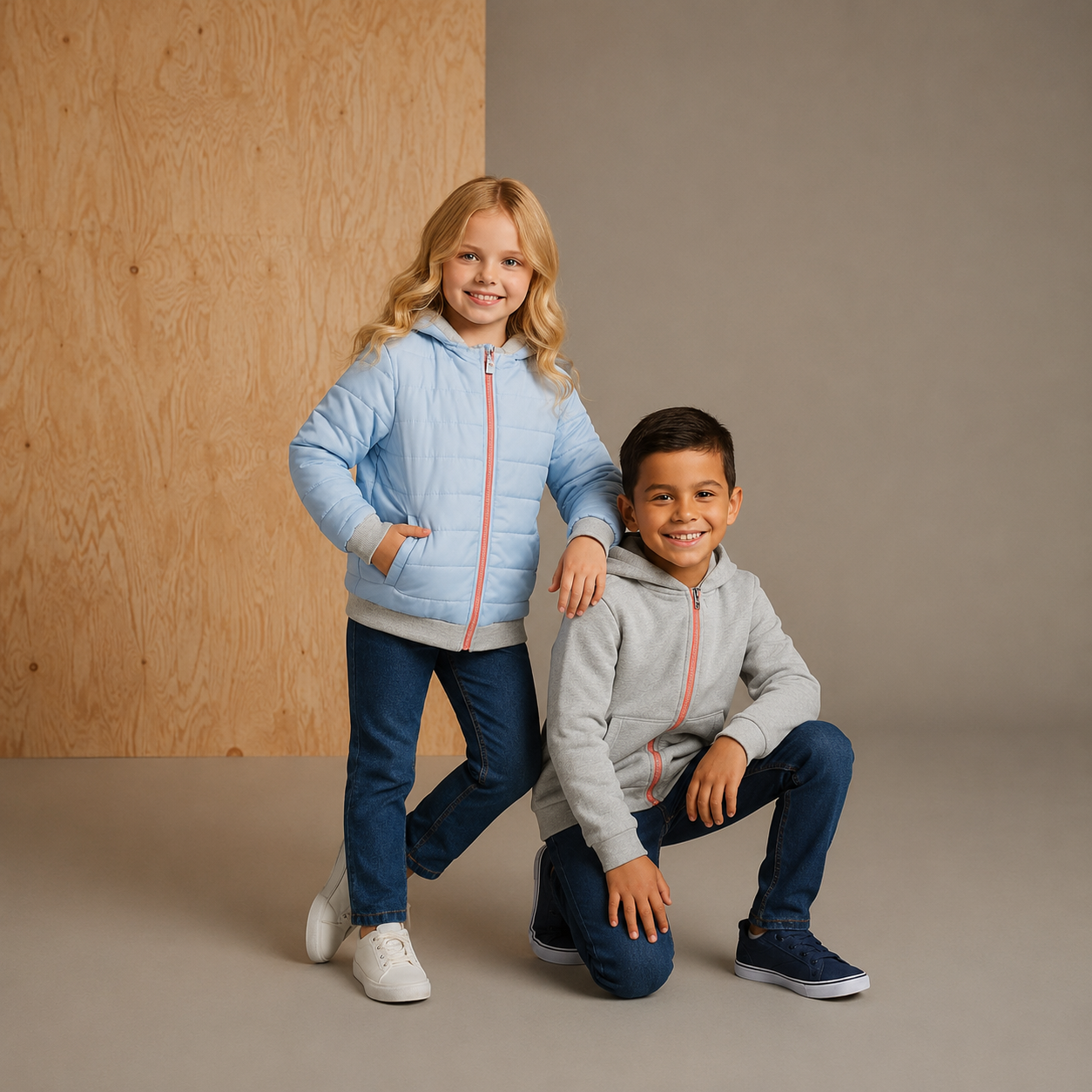 Unisex Sky Grey Reversible Jacket