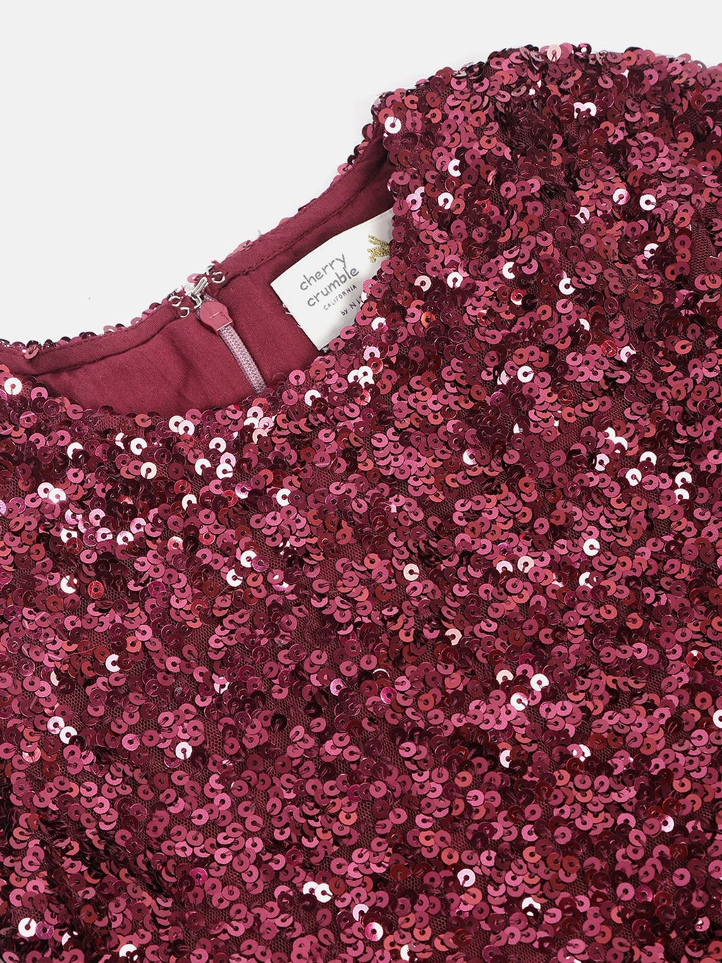 Cherry Crumble Sequined Snug Elegant Winter Dress