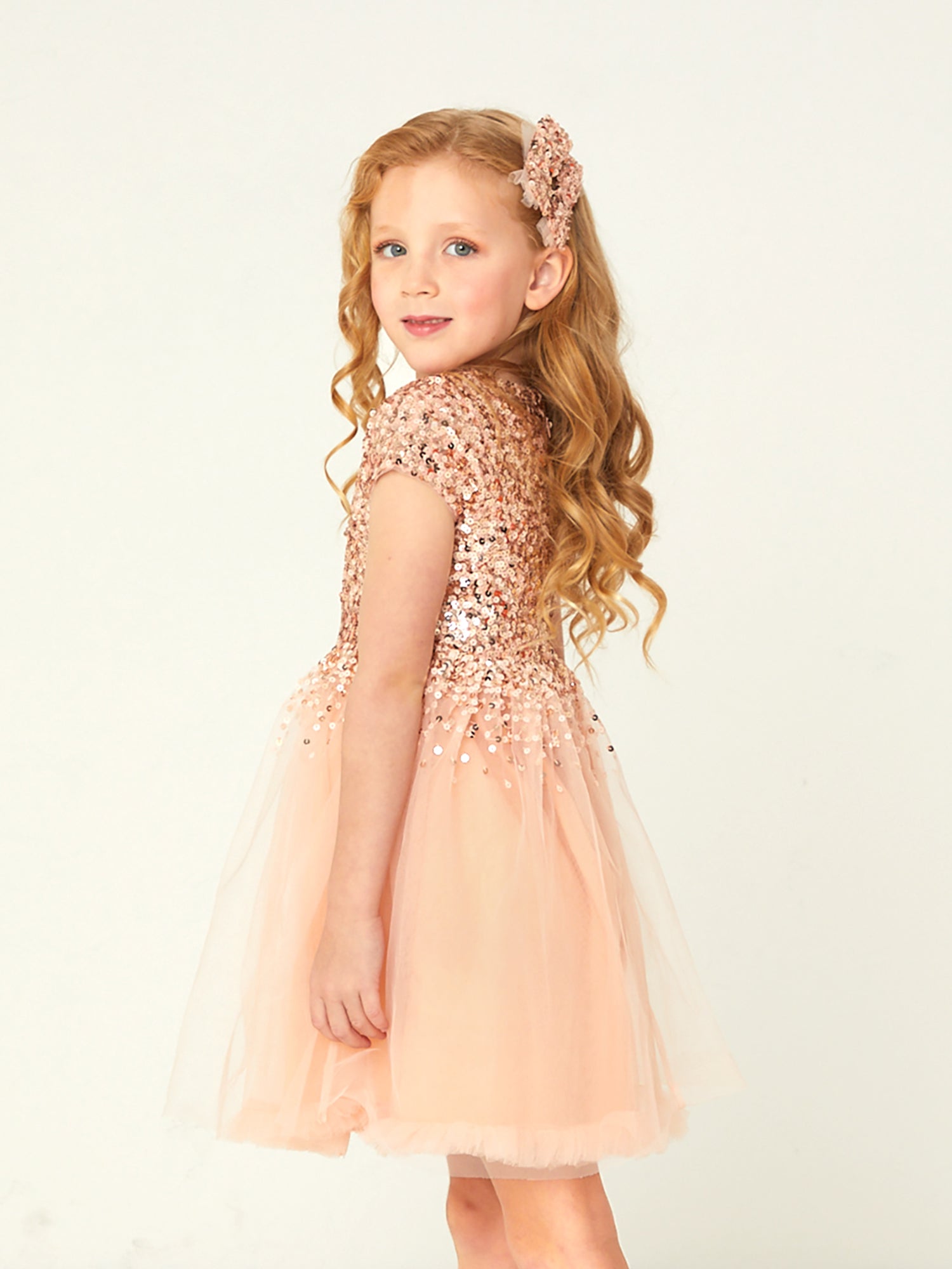 Cherry Crumble Peach Charming Graceful Winter Dress