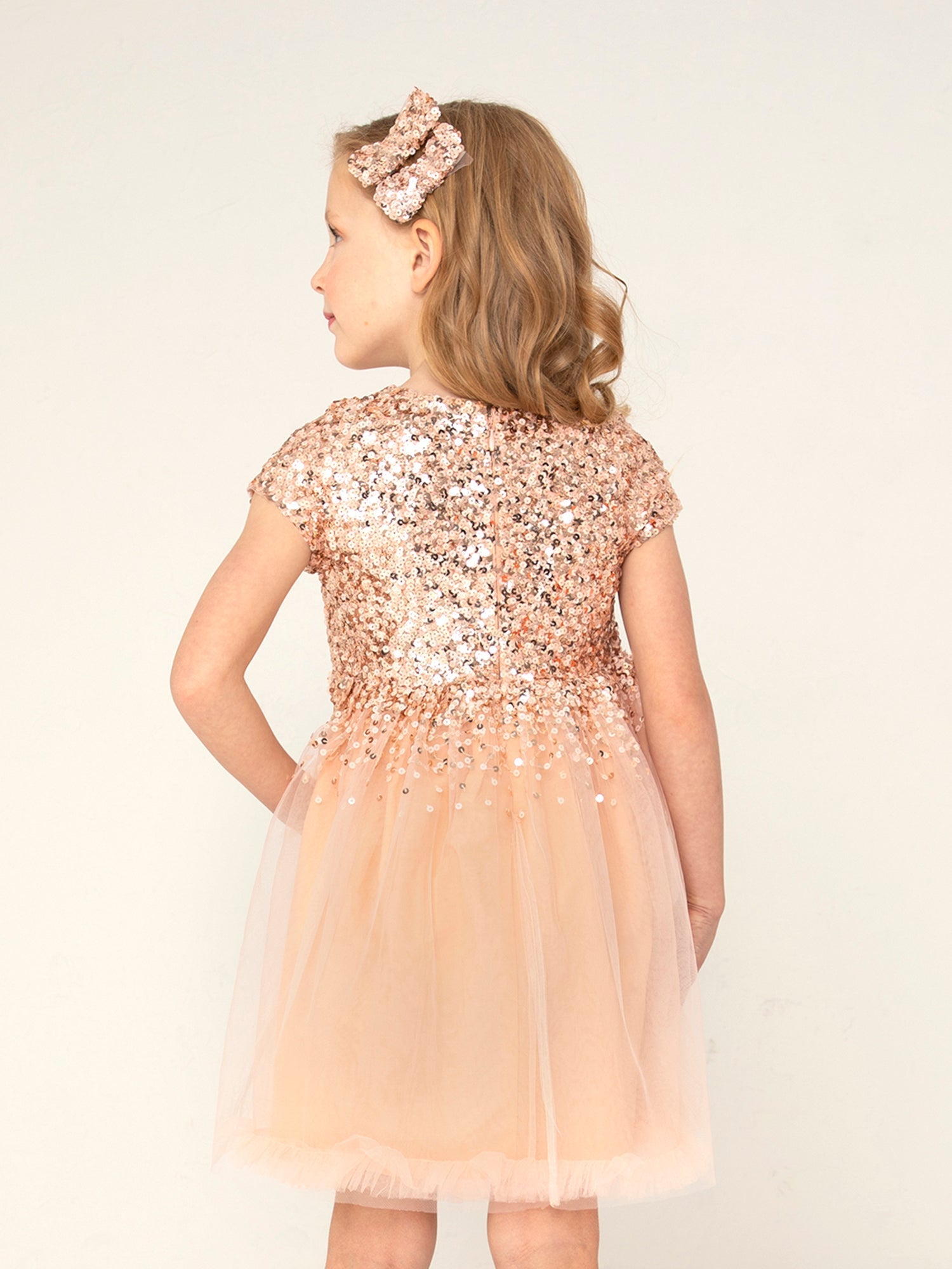 Cherry Crumble Peach Charming Graceful Winter Dress