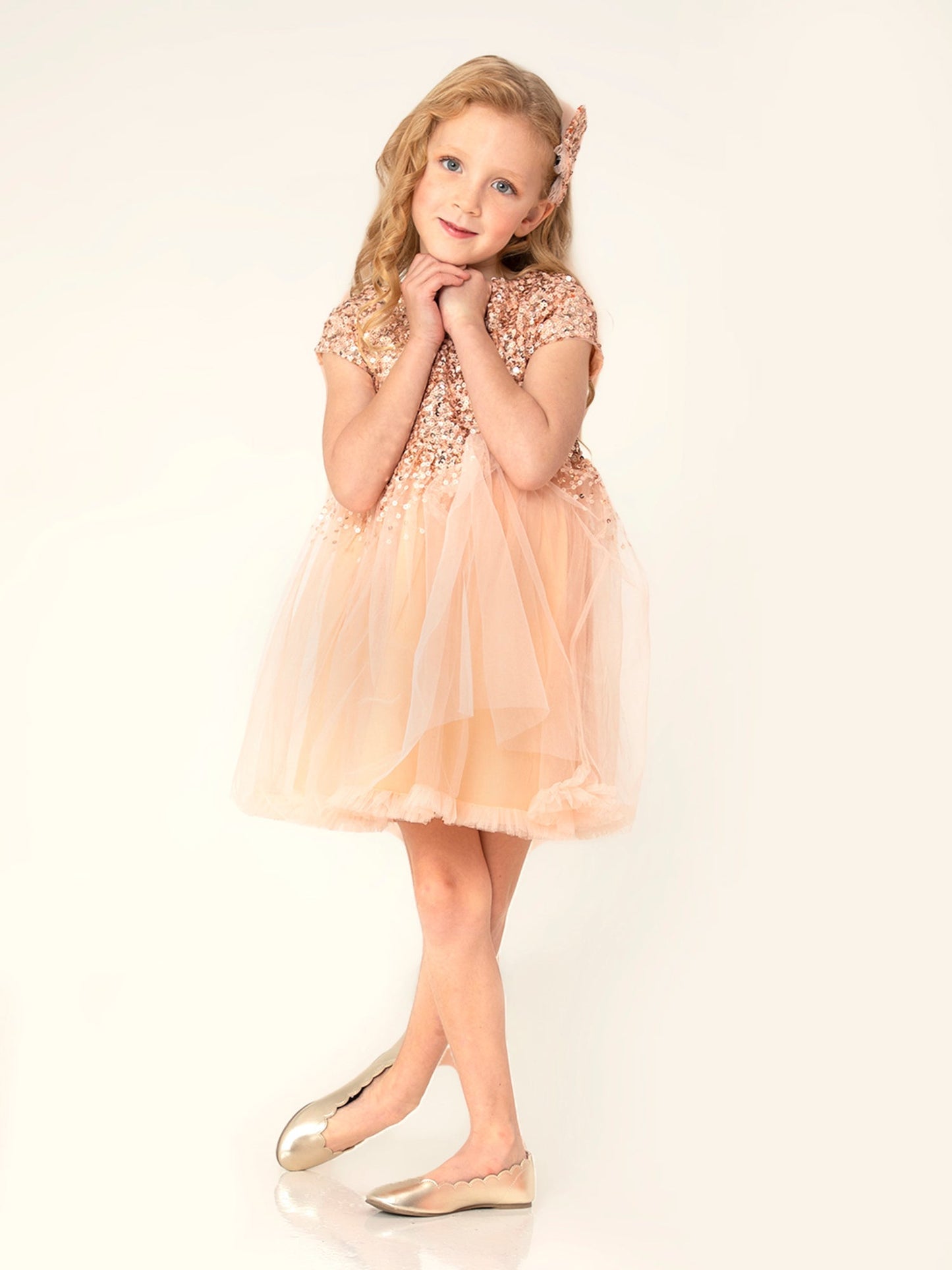 Cherry Crumble Peach Charming Graceful Winter Dress