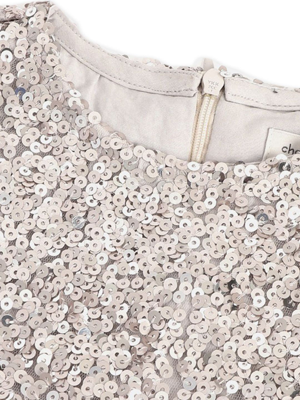 Cherry Crumble Grey Sequined Trendy Graceful Dress