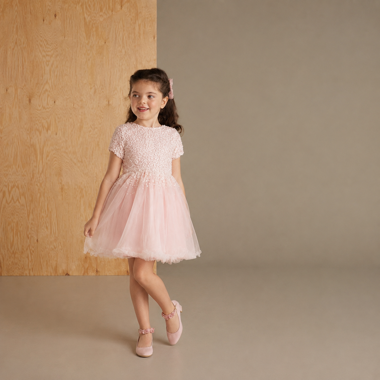 Pink Sequined Snug Graceful Dress