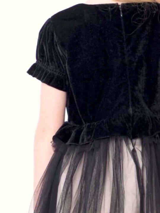Cherry Crumble Black Charming Smart Dress