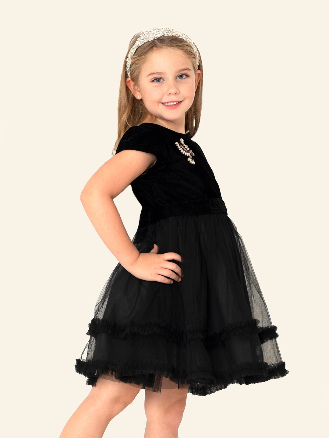 Cherry Crumble Black Playful Smart Summer Dress