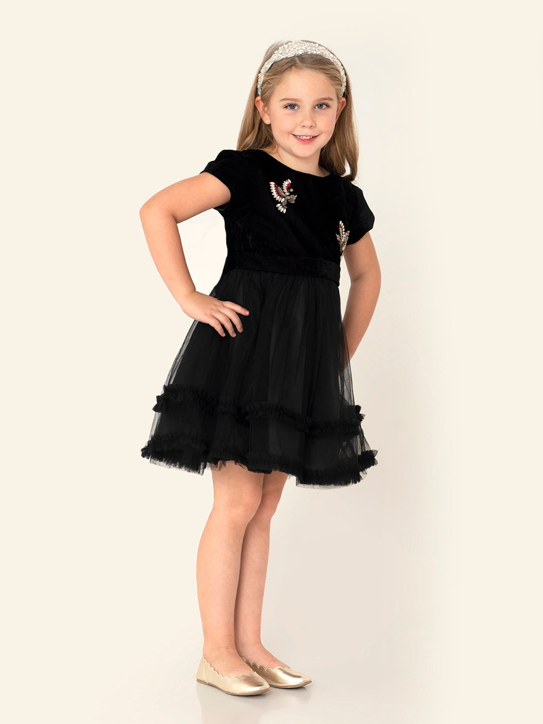 Cherry Crumble Black Playful Smart Summer Dress