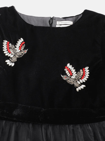 Cherry Crumble Black Playful Smart Summer Dress