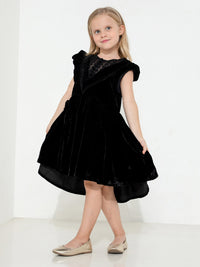 Black Solid Cute Smart Partywear Dress