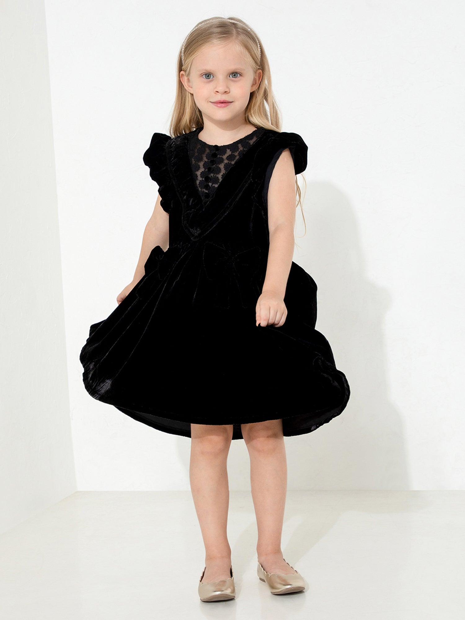 Cherry Crumble Black Solid Cute Smart Dress