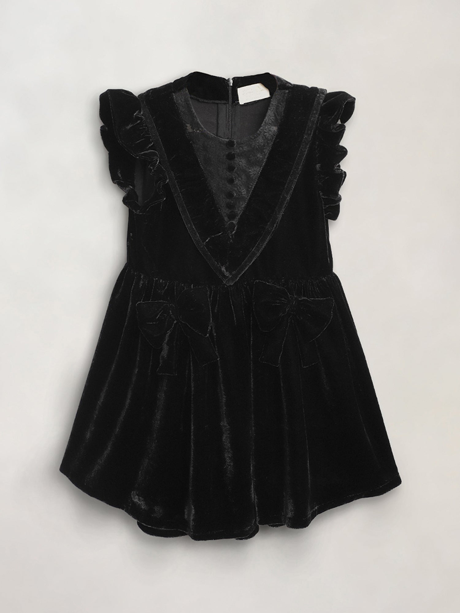 Cherry Crumble Black Solid Cute Smart Dress