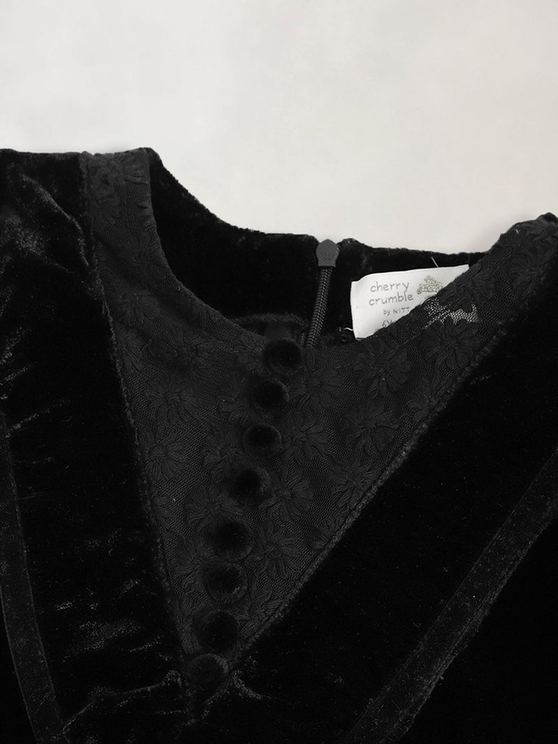 Black Solid Cute Smart Partywear Dress