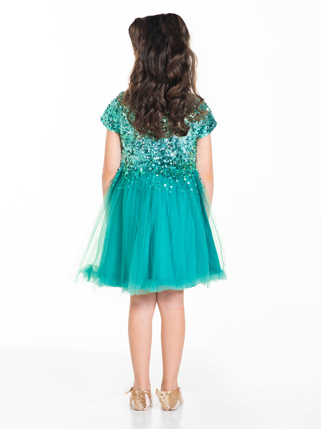 Cherry Crumble Teal Blue Solid Trendy Classic Dress