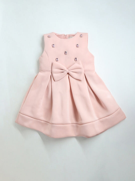 Cherry Crumble Peach Solid Adorable Graceful Dress
