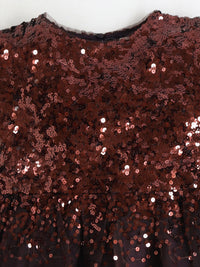 Brown Solid Cute Graceful Dress