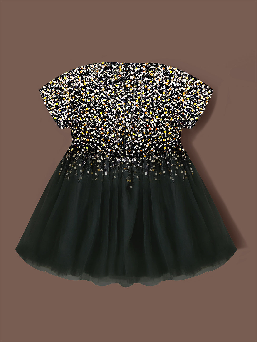 Cherry Crumble Holiday Glow Sparky Black Gleaming Dress