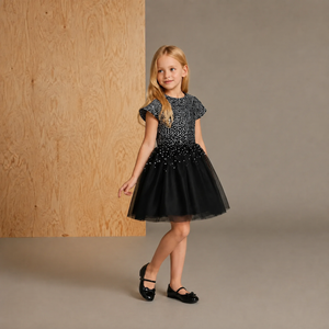 Robe étincelante Sparky Black pour les fêtes