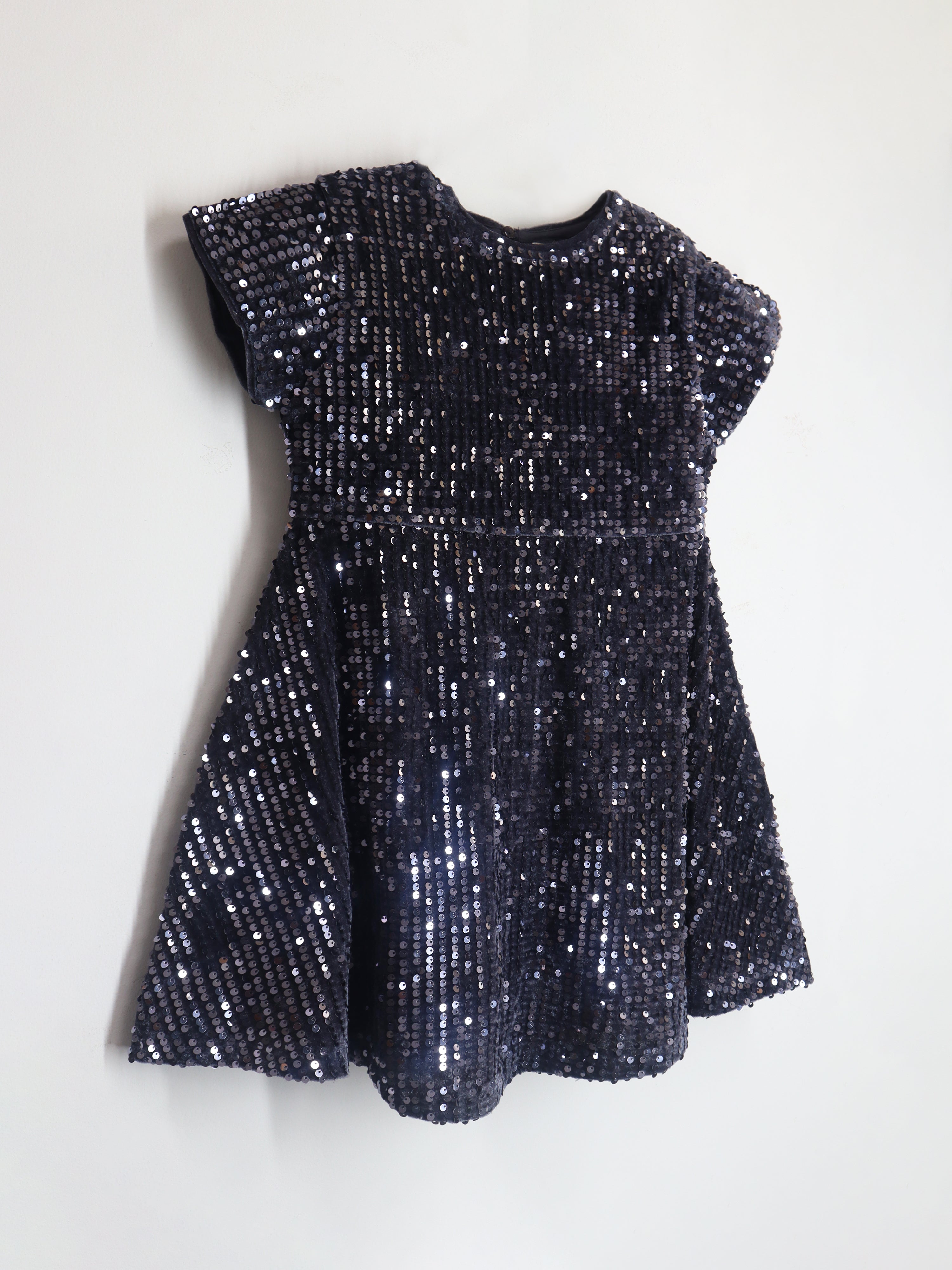 Cherry Crumble Sparkle Grey Party Dress