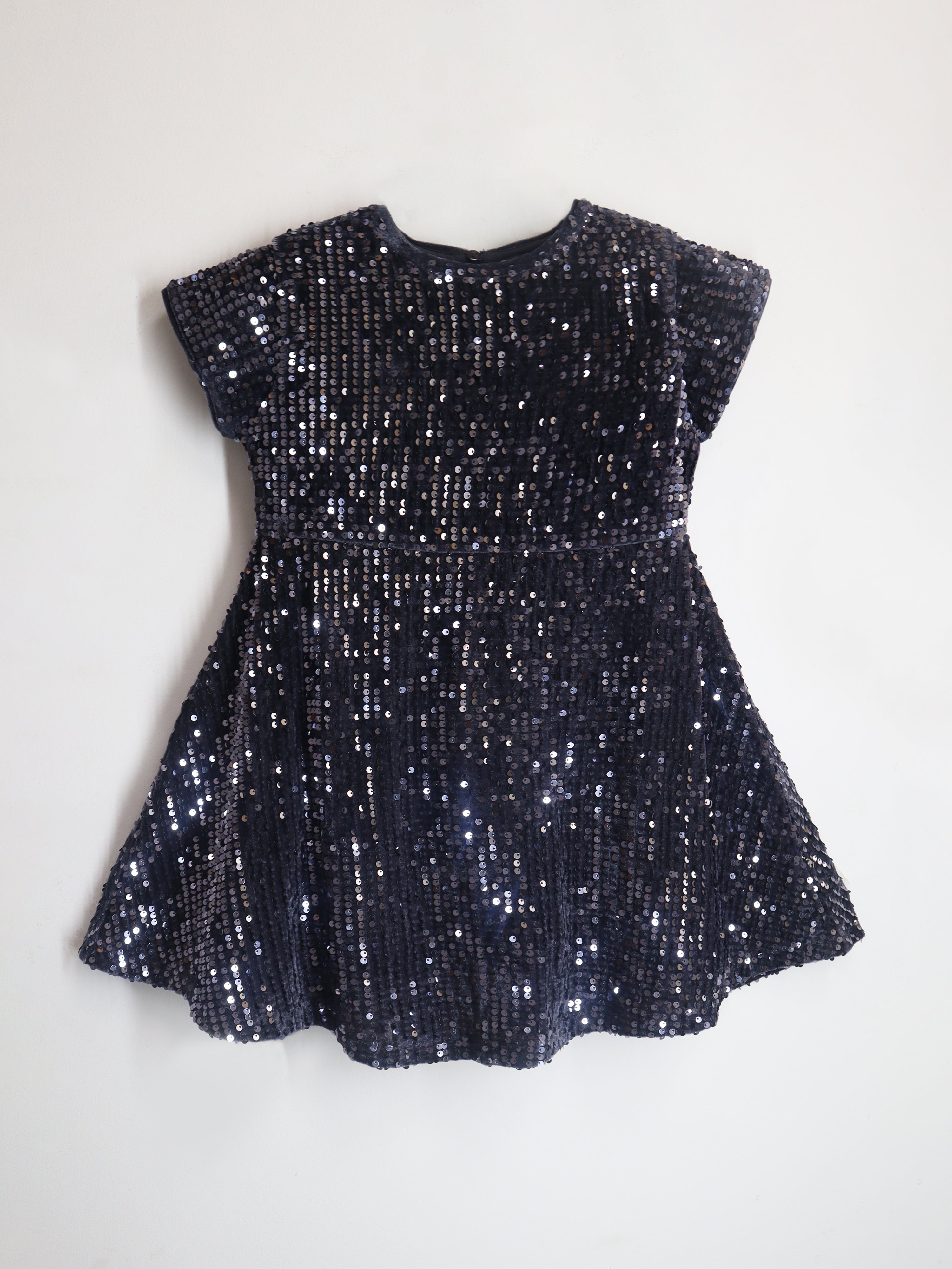 Cherry Crumble Sparkle Grey Party Dress