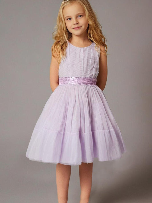Cherry Crumble Pink Sequined Sweet Dress