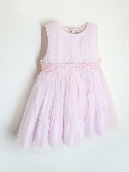 Cherry Crumble Pink Sequined Sweet Dress