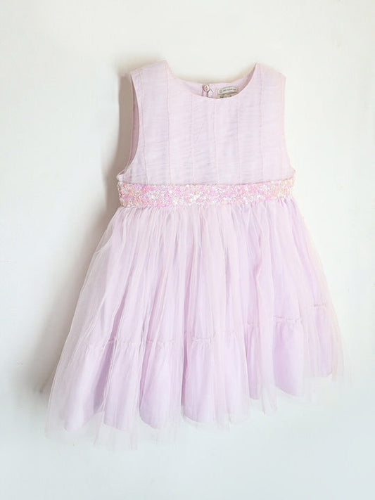 Cherry Crumble Pink Sequined Sweet Dress