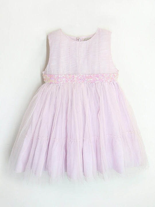Cherry Crumble Pink Sequined Sweet Dress