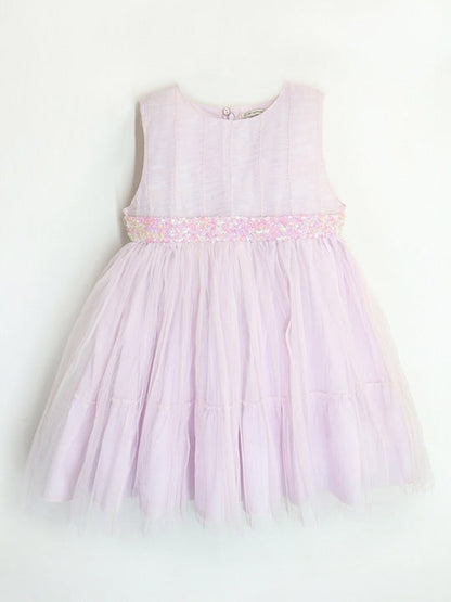 Cherry Crumble Pink Sequined Sweet Dress