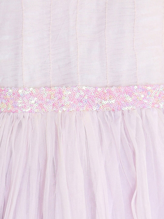 Cherry Crumble Pink Sequined Sweet Dress