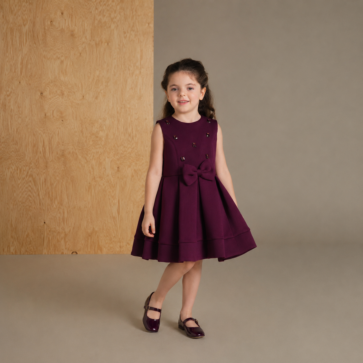 Adorable Graceful Burgundy Dress