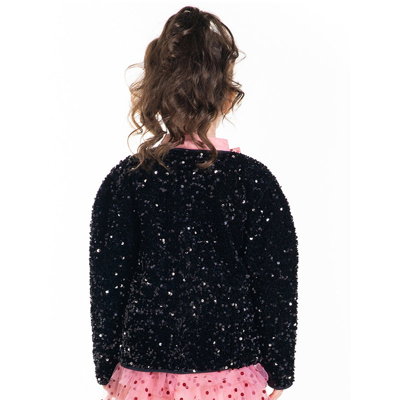 Black Snuggle-Trendy Winter Partywear Jacket