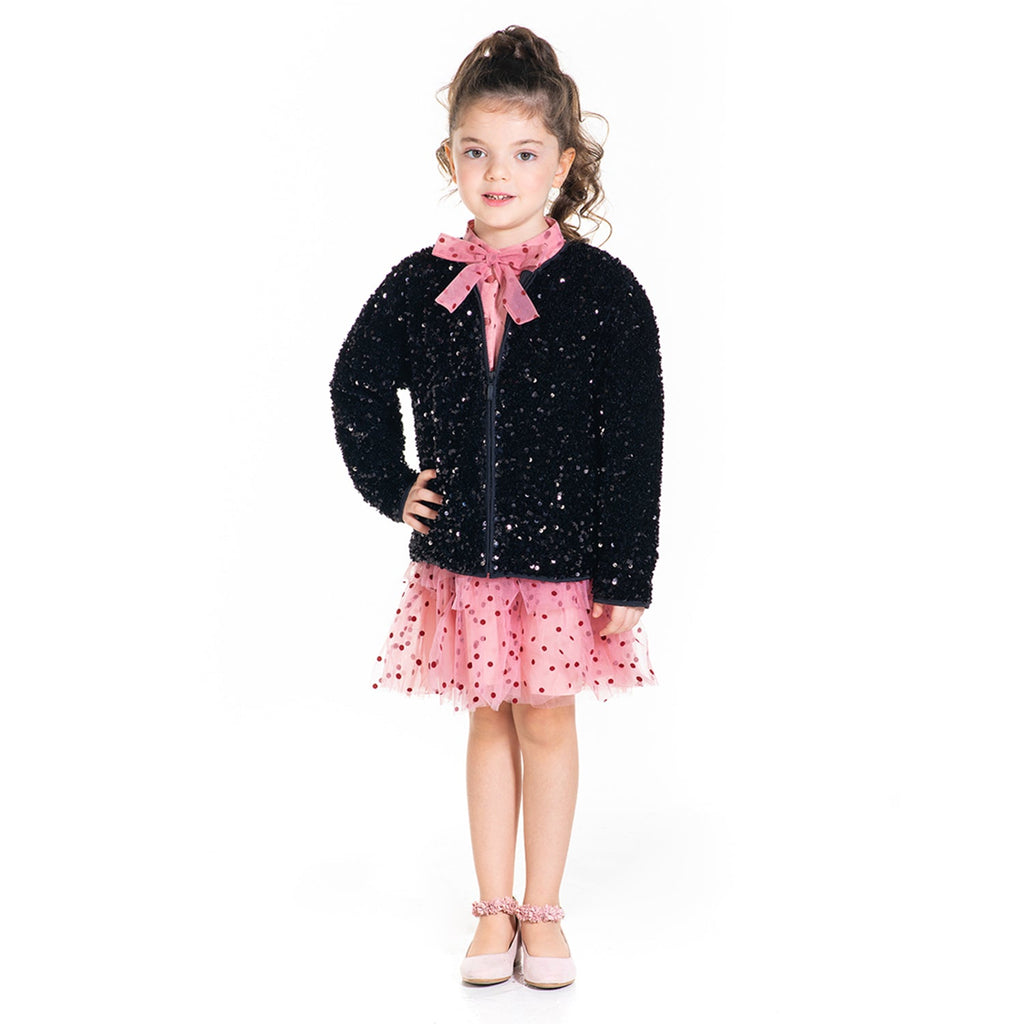 Cherry Crumble Black Snuggle-Trendy Winter Jacket