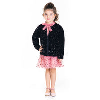 Black Snuggle-Trendy Winter Partywear Jacket