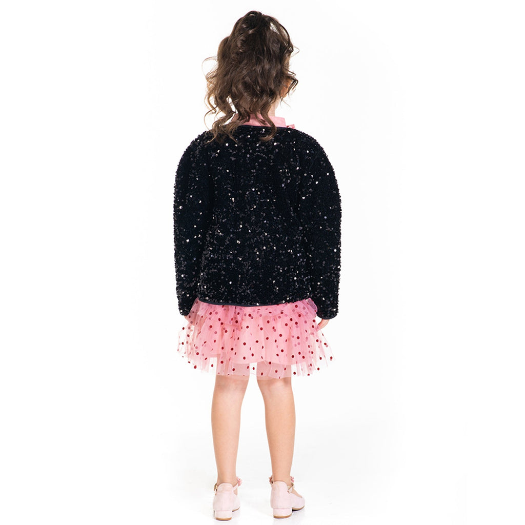 Cherry Crumble Black Snuggle-Trendy Winter Jacket