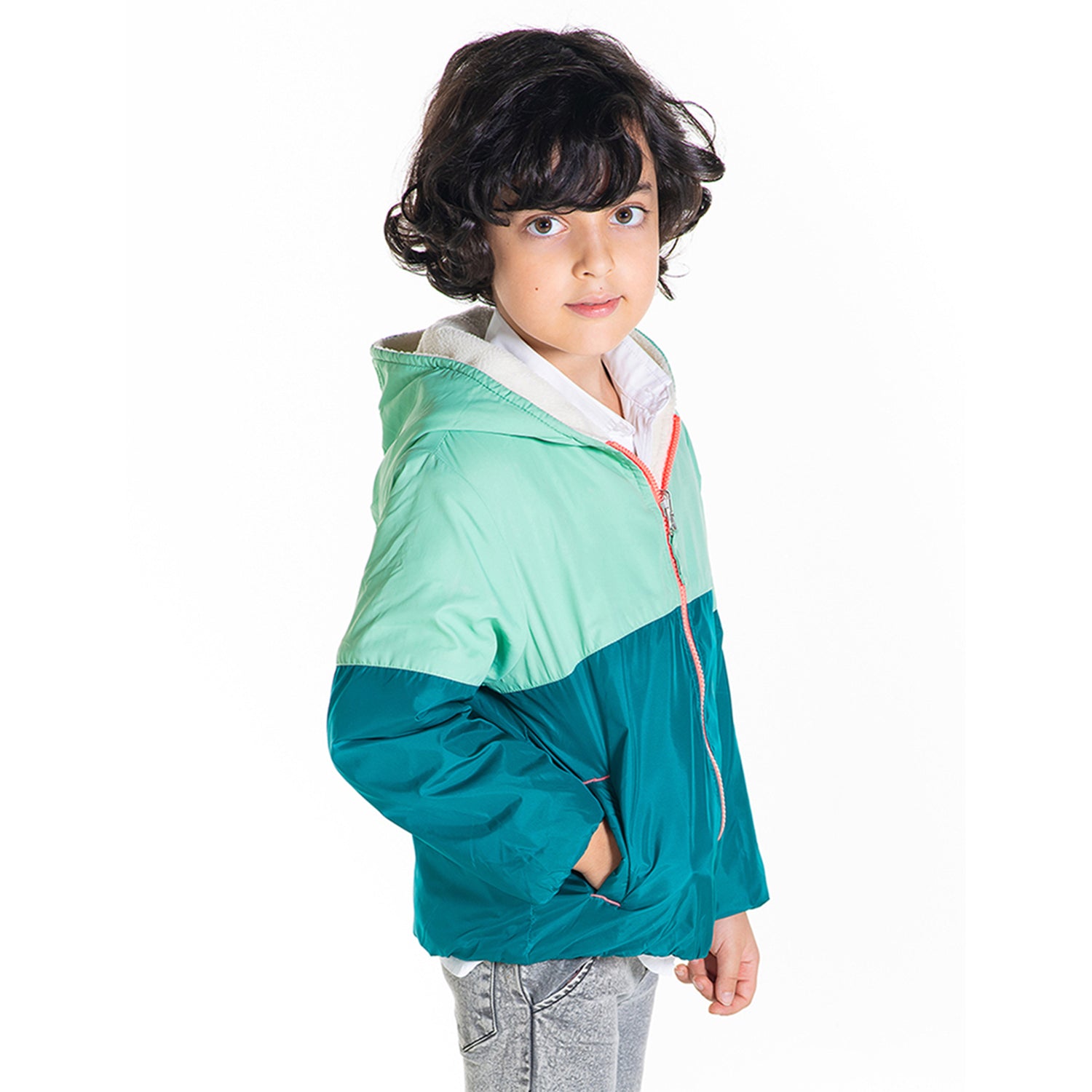 Cherry Crumble Green Cut & Sew Snuggle-Trendy Winter Jacket