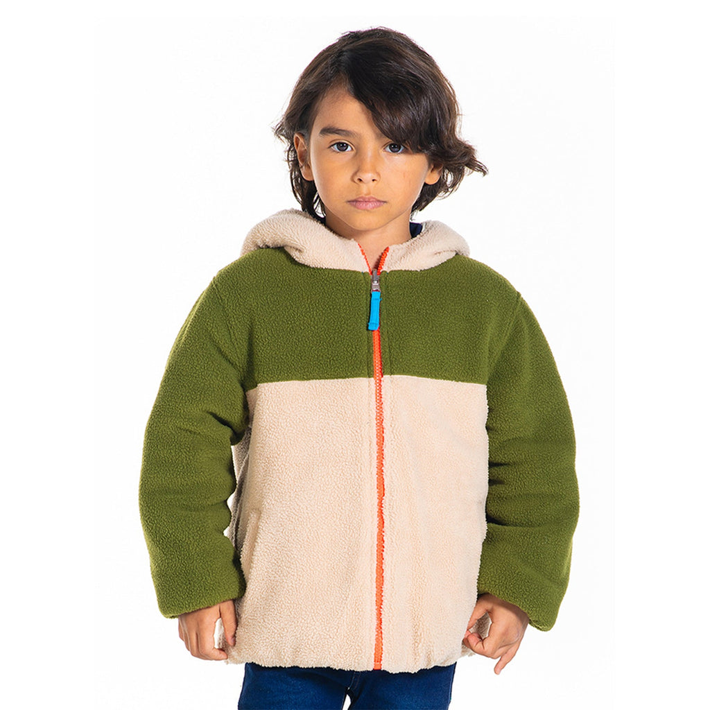 Cherry Crumble Blue Cream Cut & Sew Snug Jacket