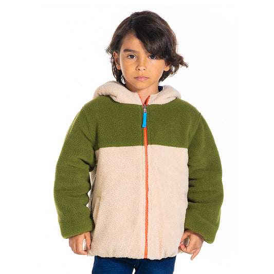 Cherry Crumble Blue Cream Cut & Sew Snug Jacket