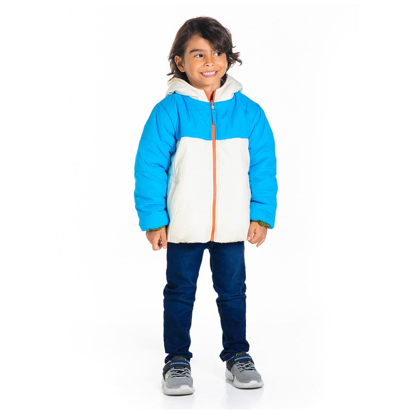 Cherry Crumble Blue Cream Cut & Sew Snug Jacket