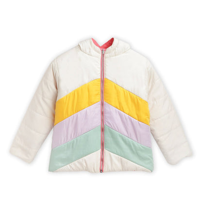 Cherry Crumble Multicolor Cut & Sew Polyester Full Sleeves Hooded Casual Wear Regular Fit Reversible Jacket For Boys And Girls