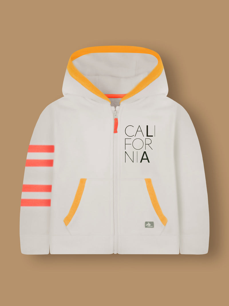 A Comfortable, Full Front Zip Hoodie With Kangaroo Pocket Detail, Contrasting Collar Bone, Contrasting Varsity Stripes On The Arm And A Ribbed Hem. Supersoft.