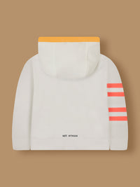 A Comfortable, Full Front Zip Hoodie With Kangaroo Pocket Detail, Contrasting Collar Bone, Contrasting Varsity Stripes On The Arm And A Ribbed Hem. Supersoft.