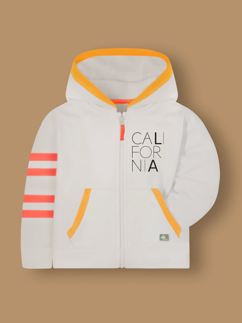 A Comfortable, Full Front Zip Hoodie With Kangaroo Pocket Detail, Contrasting Collar Bone, Contrasting Varsity Stripes On The Arm And A Ribbed Hem. Supersoft.