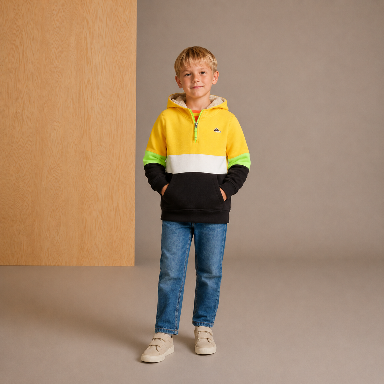 Mehrfarbiges, einfarbiges, süßes, stylisches Sweatshirt