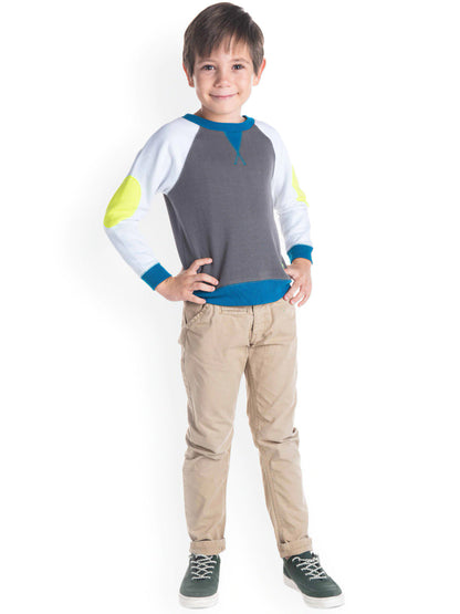 Cherry Crumble Grey Solid Cute Smart Sweatshirt