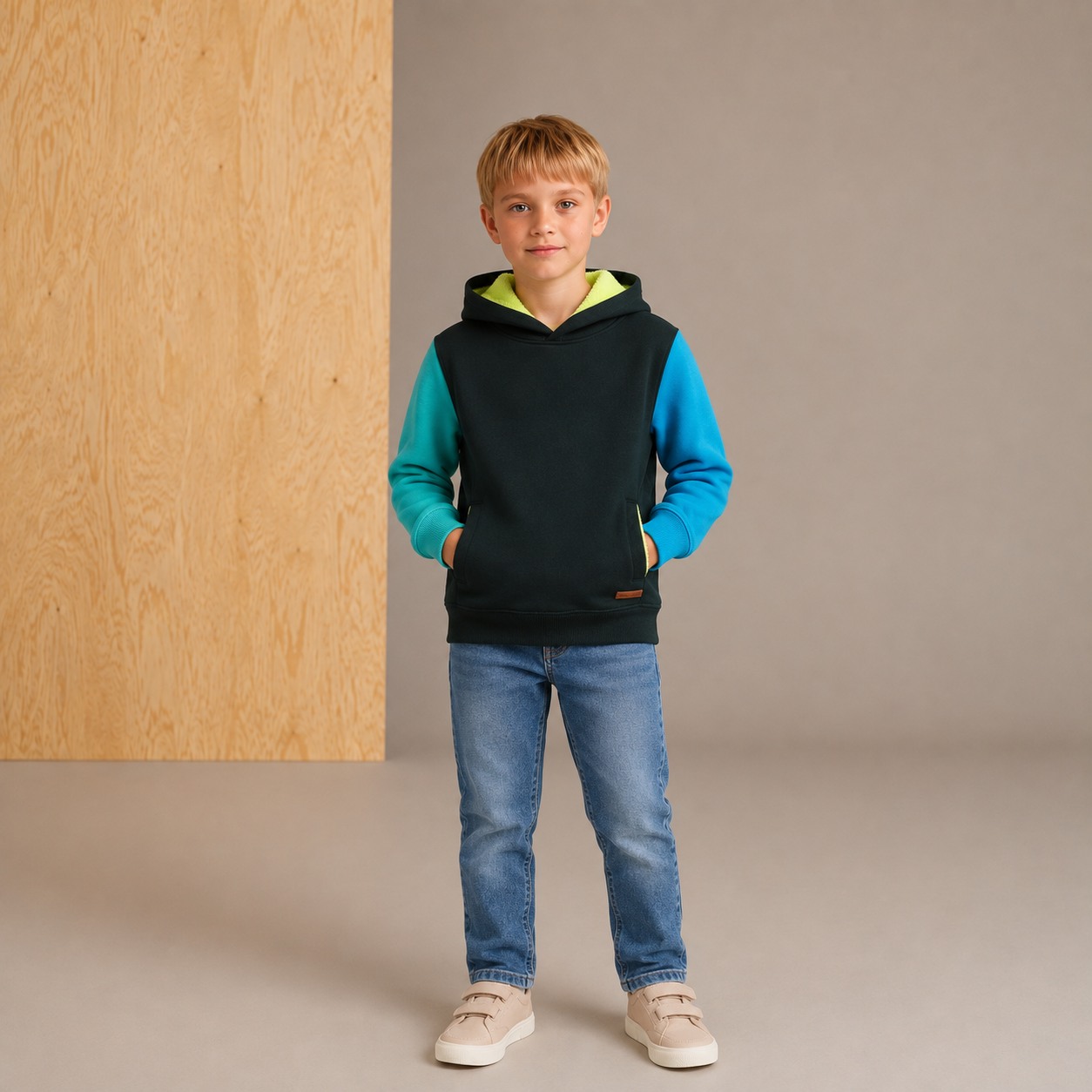 Dark Green Solid Trendy Smart Sweatshirt