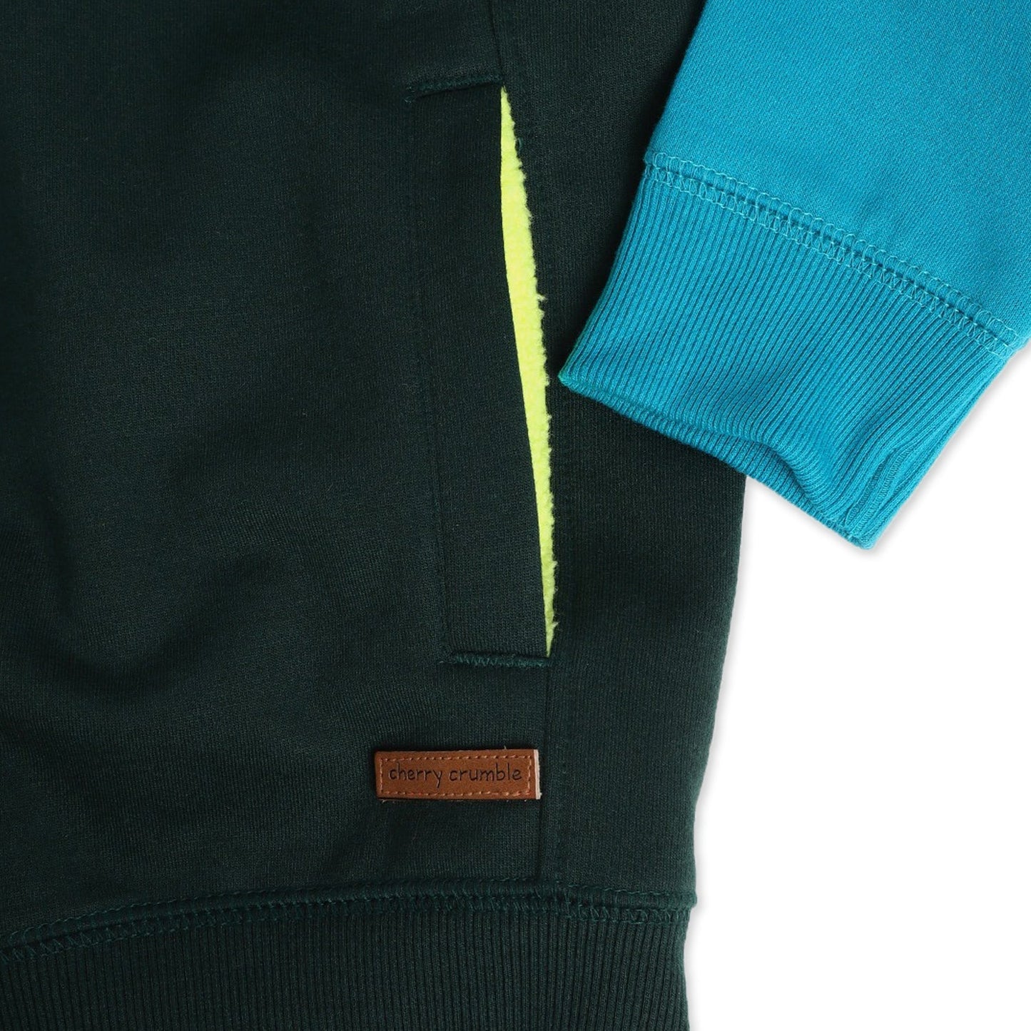 Cherry Crumble Dark Green Solid Trendy Smart Sweatshirt