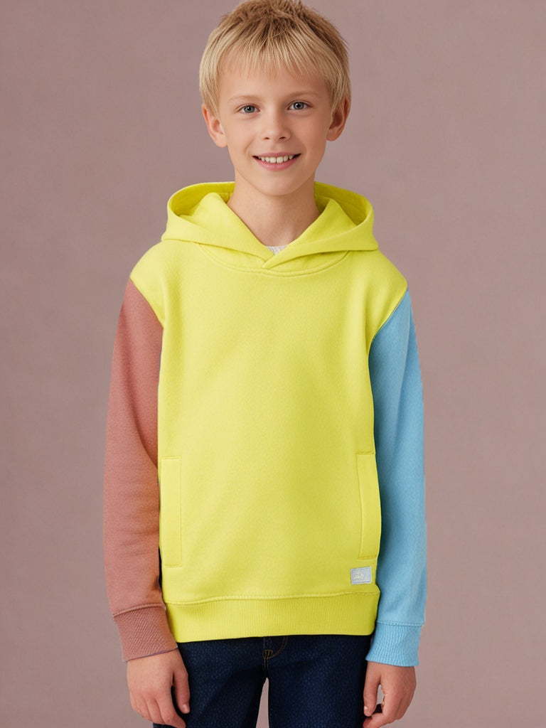 Cherry Crumble Yellow Solid Cozy Stylish Sweatshirt