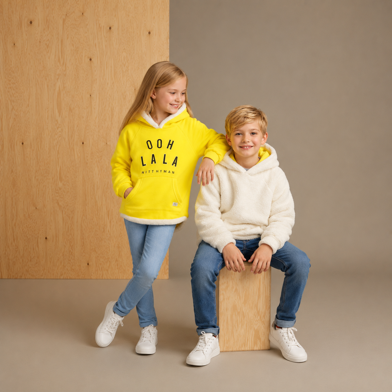 Unisex Luxe Yellow Fleece Hoodie
