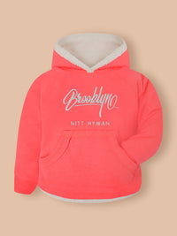 A Snug Sweatshirt To Keep You Warm This Season. This Urbane Sweatshirt Features A Cool Kangaroo Pocket, Metallic Icon At The Bottom & Ribbed Hems. The Soft Sherpa Lining Will Keep You Warm.