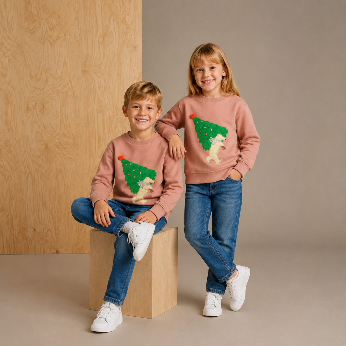 Baby Pink Xmas Cozy Sweatshirt