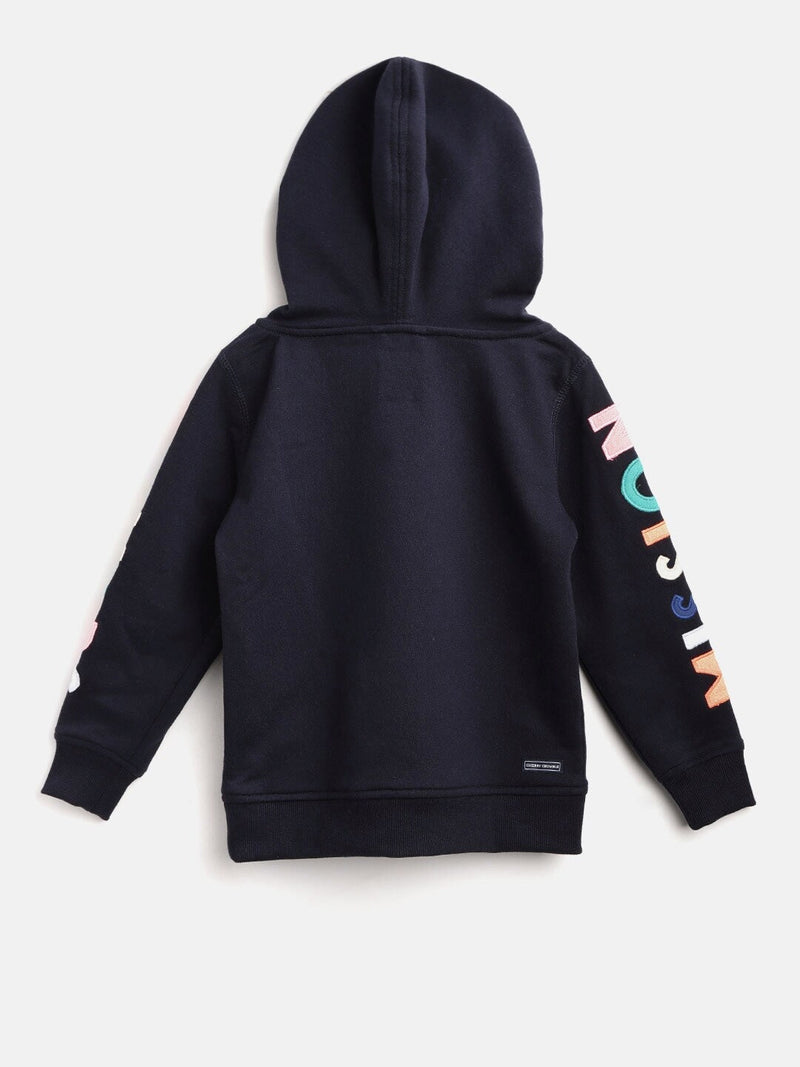 For Little Space Enthusiasts Is This Unique Space Hoodie. Its Colorful Ribs, Cosy Fit, Playful Applique And Kangaroo Pockets Makes It Ideal For Hanging Out With Friends Or To Go Around The Town.